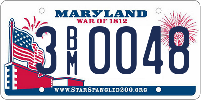 MD license plate 3BM0048