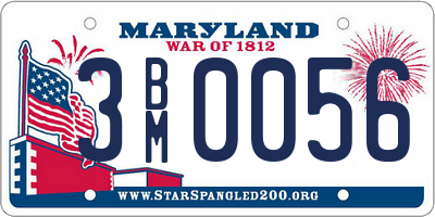 MD license plate 3BM0056