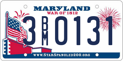 MD license plate 3BM0131