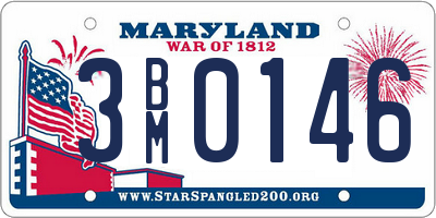 MD license plate 3BM0146