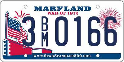 MD license plate 3BM0166