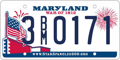 MD license plate 3BM0171