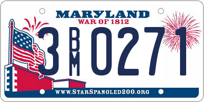 MD license plate 3BM0271