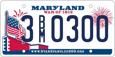 MD license plate 3BM0300