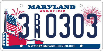 MD license plate 3BM0303