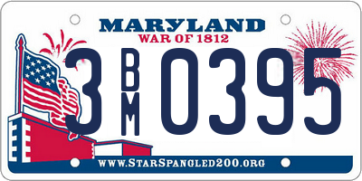 MD license plate 3BM0395