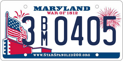 MD license plate 3BM0405