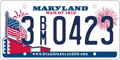 MD license plate 3BM0423