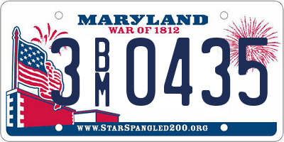 MD license plate 3BM0435