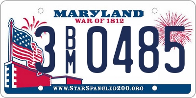 MD license plate 3BM0485