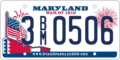 MD license plate 3BM0506