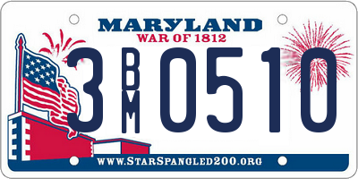 MD license plate 3BM0510