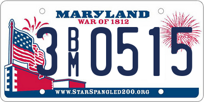 MD license plate 3BM0515