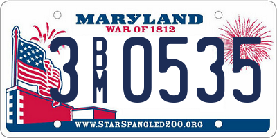 MD license plate 3BM0535