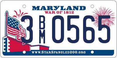 MD license plate 3BM0565