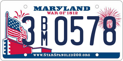 MD license plate 3BM0578