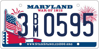 MD license plate 3BM0595