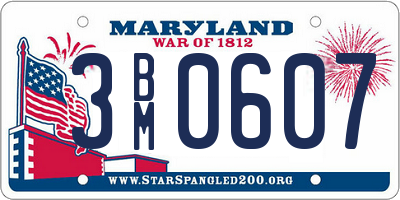 MD license plate 3BM0607