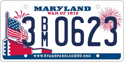 MD license plate 3BM0623