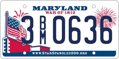 MD license plate 3BM0636