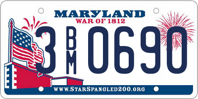 MD license plate 3BM0690