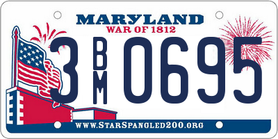 MD license plate 3BM0695