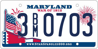 MD license plate 3BM0703