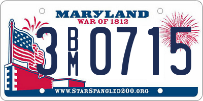 MD license plate 3BM0715