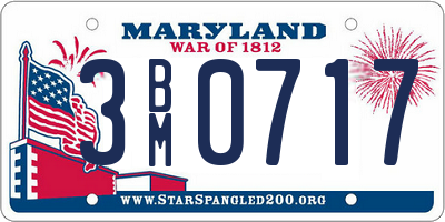 MD license plate 3BM0717