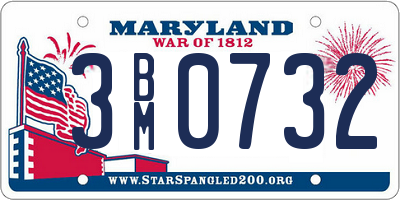 MD license plate 3BM0732