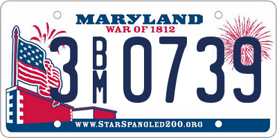 MD license plate 3BM0739