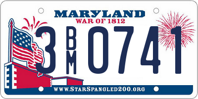 MD license plate 3BM0741