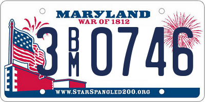 MD license plate 3BM0746