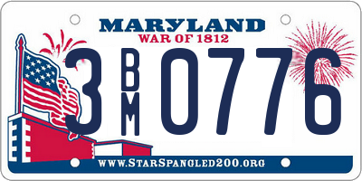 MD license plate 3BM0776