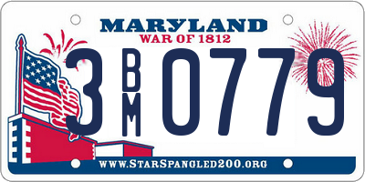 MD license plate 3BM0779