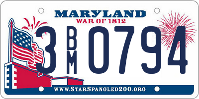 MD license plate 3BM0794