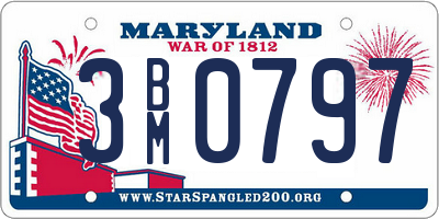 MD license plate 3BM0797