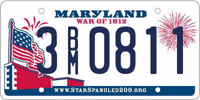 MD license plate 3BM0811