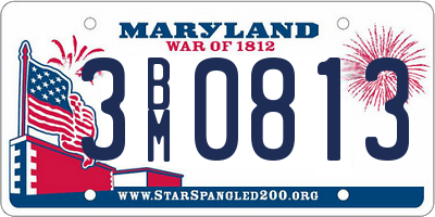 MD license plate 3BM0813