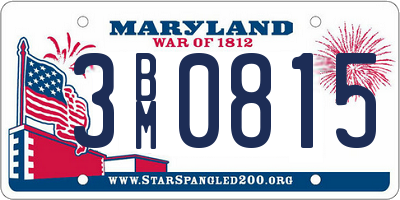 MD license plate 3BM0815