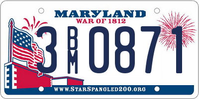 MD license plate 3BM0871