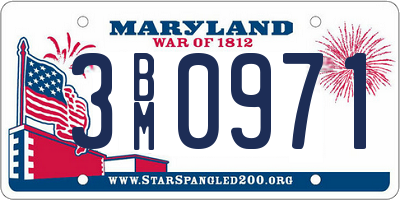 MD license plate 3BM0971