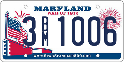 MD license plate 3BM1006