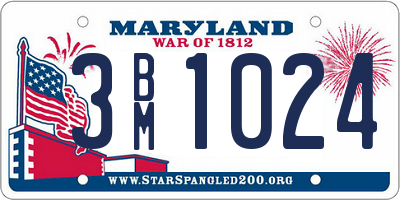 MD license plate 3BM1024
