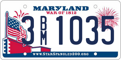 MD license plate 3BM1035