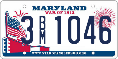 MD license plate 3BM1046