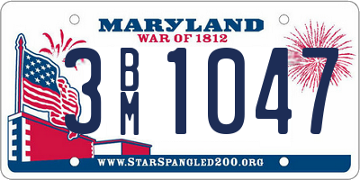 MD license plate 3BM1047