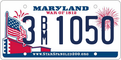 MD license plate 3BM1050