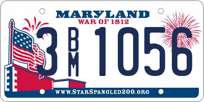 MD license plate 3BM1056