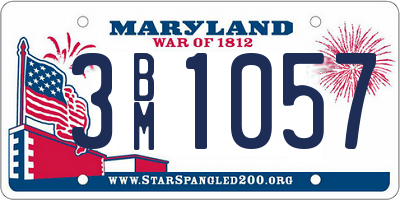 MD license plate 3BM1057